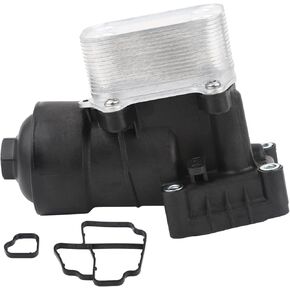ZONFANT Engine Oil Cooler, Oil Filter Assembly Compatible With VW Vehicle Amarok Passat 2.0L 2012-2014 A3 Q3 2.0L, Replaces #03L115389H 03L-115-389-H 03L115389B 03L115389G 03L115389C