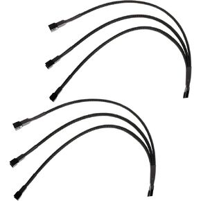 كابل محول مقسم مروحة Uvital PWM، كابل طاقة تمديد مروحة 4 سنون للكمبيوتر المكتبي، كابل تمديد طاقة مروحة الكمبيوتر الشخصي، 1 إلى 3 محول 10.5 بوصة (عبوتان) in Kuwait