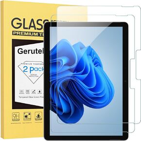 Gerutek [2-pack] Screen Protector for Microsoft Surface Go 4 (2023)/Surface Go 3/Surface Go 2/Surface Go (2021/2020) 10.5-inch, [Ultra-clear] [Scratch-resistant] [Easy to install] [9H], Tempered glass for 10.5-inch