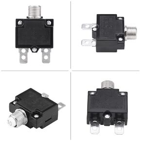 Reset Thermal Switch,L2 Series 125-250V AC 50V DC Push Button Manual Reset Circuit Breaker (15A)