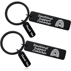 Emotional Support Coworker Keychain Employee Leaving Gift Colleague Appreciation Gifts Retirement Present for Retired