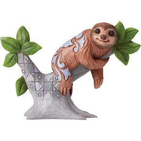 Enesco Jim Shore Heartwood Creek Sloth on Tree Miniature Figurine, 2.88 inch, Multicolor