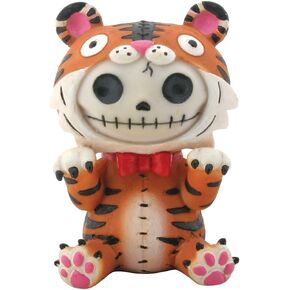 SUMMIT COLLECTION Furrybones Tigrrr Signature Skeleton in Tiger Costume Wearing Red Bow Tie