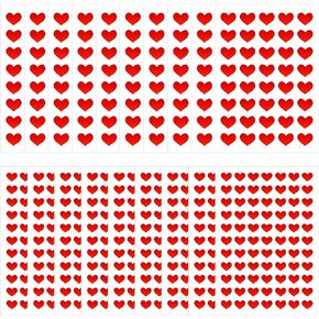 1410 Pcs Red Heart Stickers, Small Heart Stickers Self-Adhesive Reusable 24 Sheets 2 Sizes for Envelopes, Scrapbooking, Party Favors, Invitation Seals, Gift Packaging, Boxes and Bags