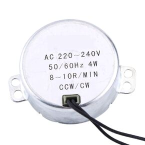 AC 220-240V 4W Synchronous Motor Electric Motor Turntable Motor Synchron Motor 50/60Hz CCW/CW Electric Synchron Geared Motor(8-10RPM)