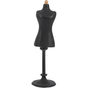 NUOBESTY 2pcs 1: 12 Scale Dollhouse Mannequin Torso Mini Female Dress Form Miniature Furniture for Dollhouse Lanscape Garden (Black White)