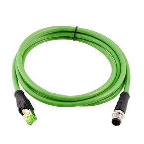 M8 to RJ45 Ethernet Cable,1m/3ft M8 4P Male to Prfinet Cat5,4 pin D-Coded Connector Cable,Industrial Ethernet Cable, D-Code 4 Pin to RJ45 Cat5 Waterproof Flexible Cable