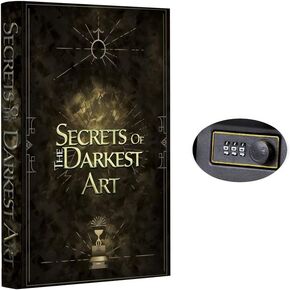 Fake Book Box - Small Safe Box with Combination Lock - Hidden Safe in Plain Sight - Diversion Safes - Secret Safes (Darkest Art) (X-Large)