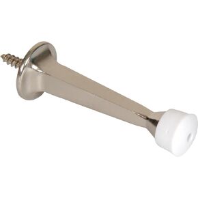 Hardware Essentials by Hillman 851319 Square Rigid Door Stop Silver Nickel,White