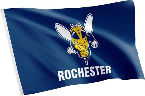 Desert Cactus University of Rochester Flag YellowJackets UR Flag Banners 100% Polyester Indoor Outdoor 3x5 feet Flags (Style 3a) in Saudi Arabia