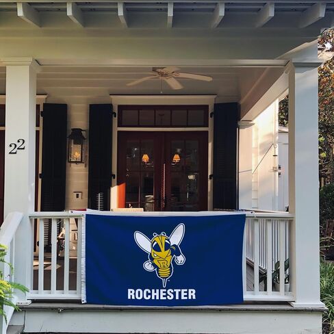 Desert Cactus University of Rochester Flag YellowJackets UR Flag Banners 100% Polyester Indoor Outdoor 3x5 feet Flags (Style 3a) in Saudi Arabia