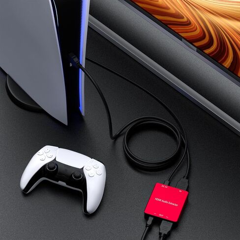 محول HDMI 4K HDMI 2.0 لمستخرج الصوت من Azduou لجهاز Playstation 5 يدعم عرض النطاق الترددي 18 جيجابت في الثانية، HDCP2.2، Dolby Digital/DTS Passthrough CEC وHDR10 in Saudi Arabia