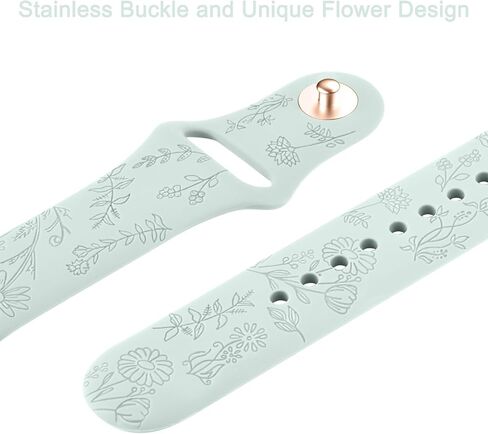 2 Pack Flower Engraved Bands Compatible with Garmin Venu 2 Plus/Venu Sq/Venu, Garmin Vivoactive 5 / Vivoactive 3, Soft Silicone Sport Replacement Strap for Garmin Vivomove Sport, Vivoactive 3 Music, Forerunner 645 / 245 Music Smart Watch in Kuwait