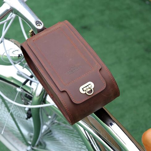 TOURBON حقيبة دراجة جلدية حامل الهاتف دراجة الجبهة أنبوب الهاتف المحمول الحقيبة in Kuwait