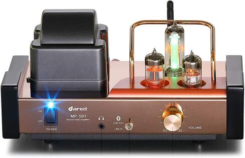 مضخم صوت أنبوبي مفرغ HiFi Dared MP-5BT، مضخم صوت استريو احترافي متكامل، مضخم هجين، مدخل USB DAC/خط، مخرج 25 وات × 2، مع أنابيب 6N1,6N2,6E2 in Kuwait