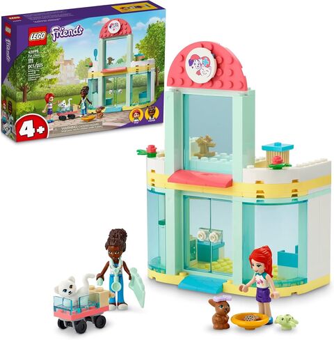 LEGO Friends Pet Clinic 41695 Building Kit; with 2 Mini-Dolls Including Mia, Plus Cat and Rabbit Toys; Creative Birthday Gift for Kids Aged 4 and up (111 Pieces) in Saudi Arabia