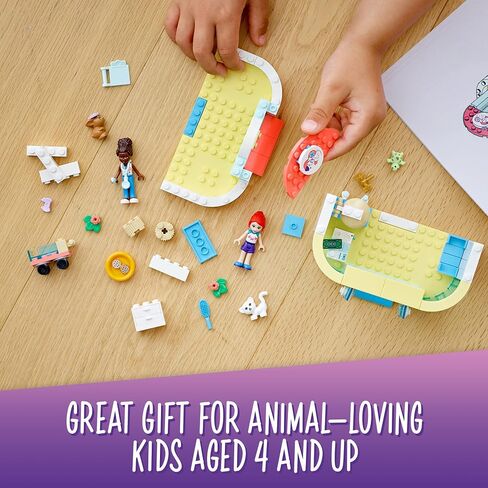 LEGO Friends Pet Clinic 41695 Building Kit; with 2 Mini-Dolls Including Mia, Plus Cat and Rabbit Toys; Creative Birthday Gift for Kids Aged 4 and up (111 Pieces) in Saudi Arabia
