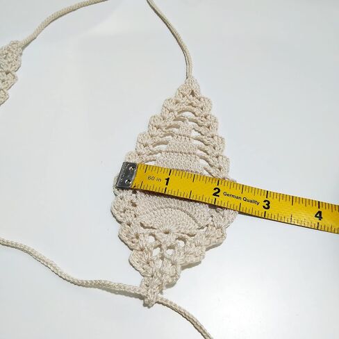 Trangscrochet Crochet Bikini Top Extreme Micro Bikini Top Tiny Teardrop Bikini Top Only Natural in Saudi Arabia