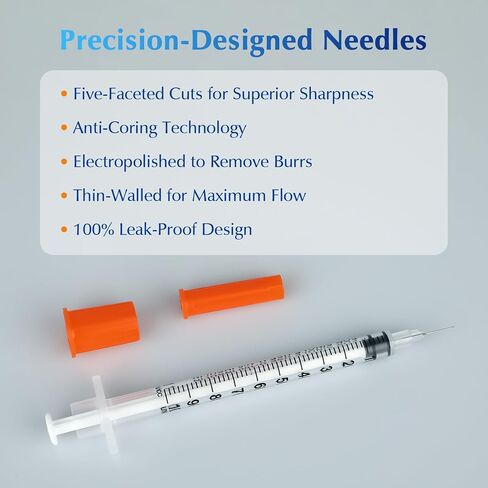 1ml Syringe with 31Ga 5/16" (8mm) Needle,Individually Wrapped,Pack of 20 in Saudi Arabia