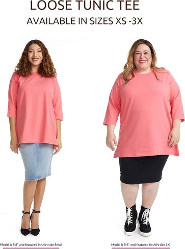 ESTEEZ 3/4 Sleeve Comfy Oversized Loose Fit Cotton T-Shirts for Women in Saudi Arabia