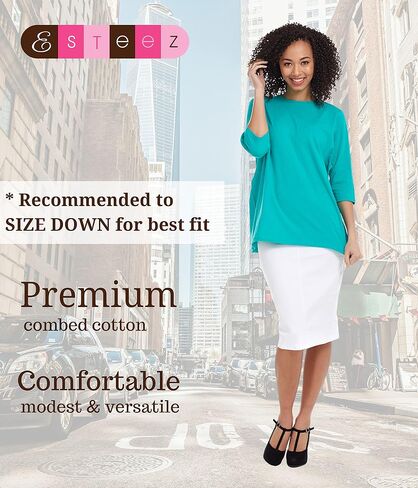 ESTEEZ 3/4 Sleeve Comfy Oversized Loose Fit Cotton T-Shirts for Women in Saudi Arabia