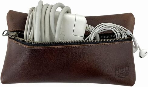 Hide & Drink, Rustic Leather All Purpose Utility & Charger Case for MacBook, iPad & Laptop Handmade, Bourbon Brown in Saudi Arabia