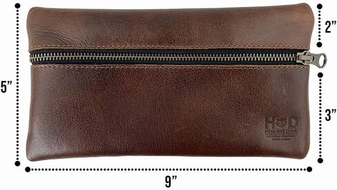 Hide & Drink, Rustic Leather All Purpose Utility & Charger Case for MacBook, iPad & Laptop Handmade, Bourbon Brown in Saudi Arabia