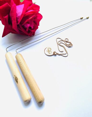 Pair dowsing rods steel Divining Rods Lot of 2 Dowser rods Wood Handles Bio location Spirit Hunter Dowse Rod in Saudi Arabia