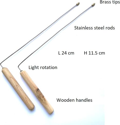 Pair dowsing rods steel Divining Rods Lot of 2 Dowser rods Wood Handles Bio location Spirit Hunter Dowse Rod in Saudi Arabia