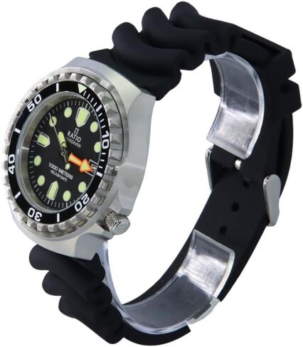 RATIO FreeDiver الجيل الثاني ساعة غواص الياقوت الكريستال حركة الكوارتز ساعة الغوص 1000 متر مقاومة للماء ساعة الغوص للرجال in Kuwait