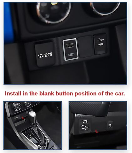 QC3.0 +PD3.0 USB Power Socket, 60W Output, Type C & Quick Charge 3.0 Car Charger USB Adapter for Smart Phone PDA iPad iPhone Android GPS Use for Toyota (Type A) in Saudi Arabia