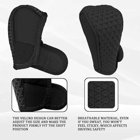 Car Gear Shifting Knob Cover, Breathable and Anti-Slip Automatic Shift Knob Handle Protective Cover, Universal Auto Interior Accessories for Cars, Trucks, SUVs（Beige） in Saudi Arabia