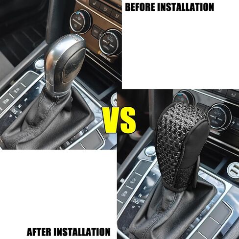 Car Gear Shifting Knob Cover, Breathable and Anti-Slip Automatic Shift Knob Handle Protective Cover, Universal Auto Interior Accessories for Cars, Trucks, SUVs（Beige） in Saudi Arabia