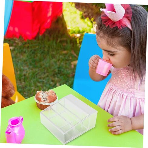 أرفف عرض خزانة الكيك من Toyvian Dollhouse، خزانة عرض الزينة، خزائن المطبخ، رف عرض الديكور، نماذج الأثاث، خزانة الكعك الصغيرة، خزانة صغيرة للطعام، بلاستيك أبيض in Saudi Arabia