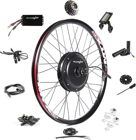 EBIKELING Waterproof Ebike Conversion Kit for Electric Bike 700C Rear Wheel Electric Bicycle Hub Motor Kit with Mountain Bike Rim 1500W 1200W 750W 500W Electric Bike Conversion Kit in Saudi Arabia