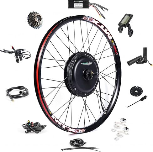 EBIKELING Waterproof Ebike Conversion Kit for Electric Bike 700C Rear Wheel Electric Bicycle Hub Motor Kit with Mountain Bike Rim 1500W 1200W 750W 500W Electric Bike Conversion Kit in Saudi Arabia