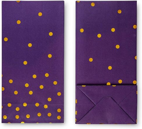 ROYAL BLUEBONNET Black Party Favor Bags and Stickers- 24 Black and Gold Candy Bags for Birthday Party, Retirement, 50th Birthday, Small Goodie Favor Treat for Thank You Table for Anniversary in Saudi Arabia