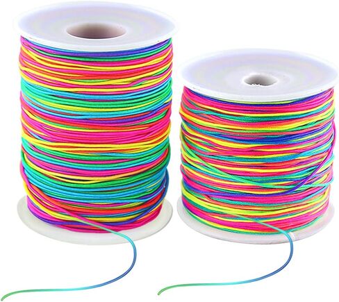VGOODALL 100 Yards White Elastic String Beading Cord Stretchy String for Bracelets, Necklace, Jewelry Making and Crafts,1MM in Saudi Arabia