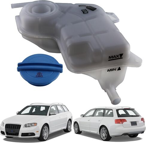 For:-Audi S4 Coolant Reservoir Tank Engine Overflow Recovery Reservoir Tank For:-Audi S4 4.2L V8 2004 2005 2006 2007 2008 2009, RS4 4.2L V8 07 08, 8E0121403F 172510 SK1034A [with Sensor&Cap] in Saudi Arabia