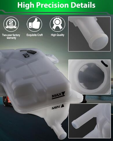 For:-Audi S4 Coolant Reservoir Tank Engine Overflow Recovery Reservoir Tank For:-Audi S4 4.2L V8 2004 2005 2006 2007 2008 2009, RS4 4.2L V8 07 08, 8E0121403F 172510 SK1034A [with Sensor&Cap] in Saudi Arabia