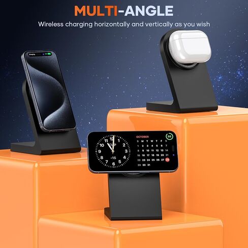 Wireless Charger, Wireless Charging Pad for iPhone 16/15/14/13/12/11 Pro/Pro Max/XS Max/XR/SE, Wireless Charging Mat Station for Samsung Galaxy S25/S22/S21S20/S10/S9/Note10/9, AirPods 2/Pro in Saudi Arabia