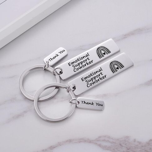 Emotional Support Coworker Keychain Employee Leaving Gift Colleague Appreciation Gifts Retirement Present for Retired in Saudi Arabia