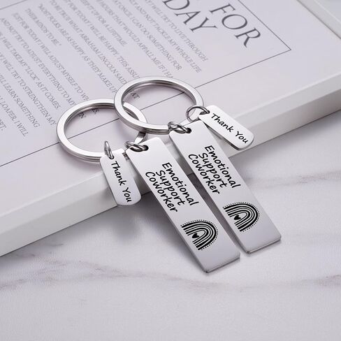 Emotional Support Coworker Keychain Employee Leaving Gift Colleague Appreciation Gifts Retirement Present for Retired in Saudi Arabia