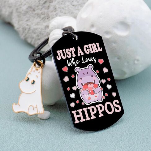 Hippos Keychain Hippo Gifts For Women Girl Hippo Decor Hippopotamus House Hippo Lovers Teen Girl Stuff Christmas Hippo Stuffed Animals Keyring in Saudi Arabia