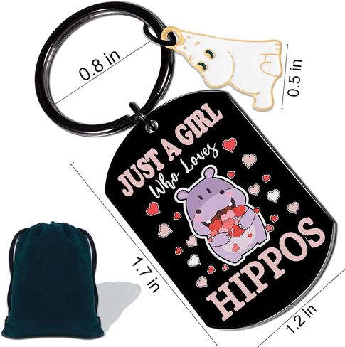 Hippos Keychain Hippo Gifts For Women Girl Hippo Decor Hippopotamus House Hippo Lovers Teen Girl Stuff Christmas Hippo Stuffed Animals Keyring in Saudi Arabia
