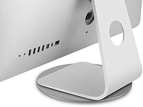 Silver Aluminum Alloy Computer Screen Monitor Turntable StandRotating Swivel Base, 360° Rotation Monitor Swivel Base for iMac Disply Rotating Mount Office Supplies in Saudi Arabia