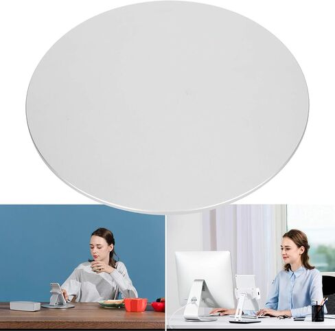 Silver Aluminum Alloy Computer Screen Monitor Turntable StandRotating Swivel Base, 360° Rotation Monitor Swivel Base for iMac Disply Rotating Mount Office Supplies in Saudi Arabia