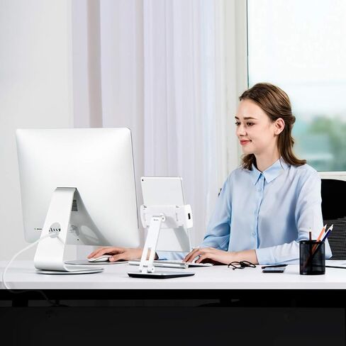 Silver Aluminum Alloy Computer Screen Monitor Turntable StandRotating Swivel Base, 360° Rotation Monitor Swivel Base for iMac Disply Rotating Mount Office Supplies in Saudi Arabia