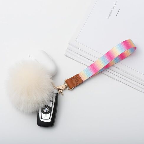 Wrist Lanyard Key Chain Lanyard for Women Men Hand Lanyard Wristlet Stap Car Key ID Badge Wallet Key Holder in Saudi Arabia