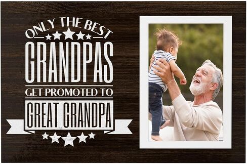 InnoBeta Great Grandpa Gifts Picture Frame- Gift for Great Grandpa Birthday From Granddaughter- Only The Best Grandpa Get Promoted to Great Grandpa for 4" x 6" Photo in Saudi Arabia